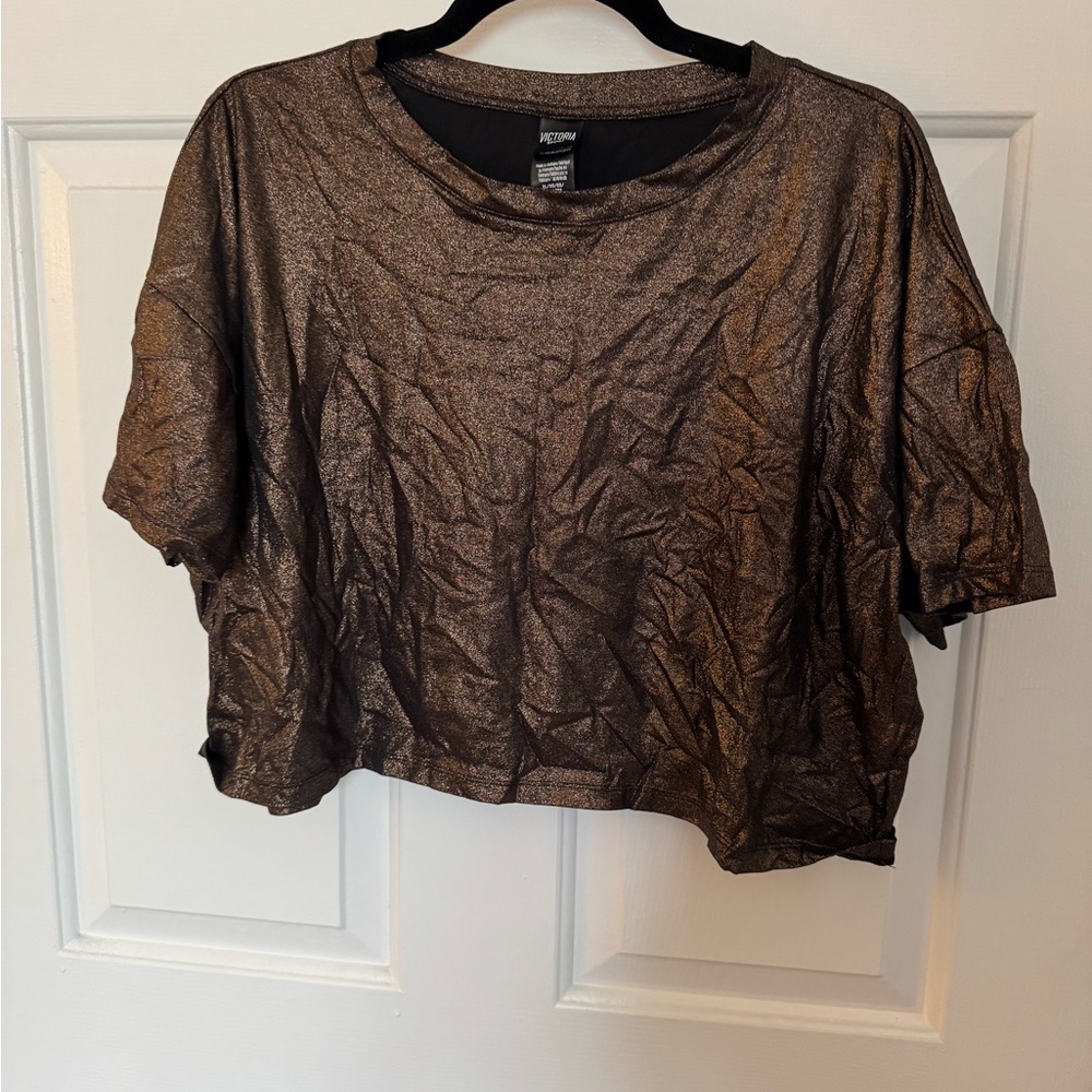 Victoria's Secret Brown Boxy Crop T-Shirt